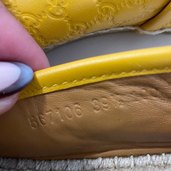 Gucci MicroGuccissima soft espadrille size 39.5 new buttercup - Picture 6 of 16